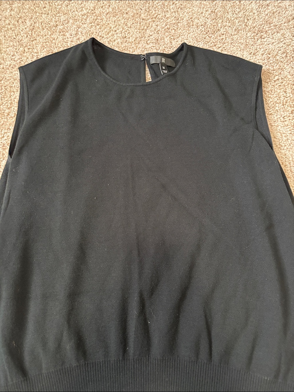 Banana Republic Black Sleeveless Knit Sweater- Drapey